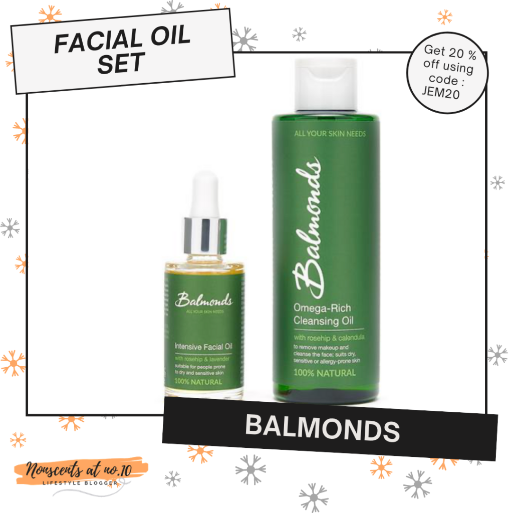 christmas gift guide allergy Balmonds facial oil set